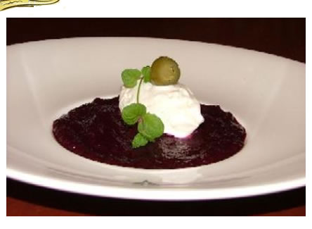 beet soup with jalapeno ice cream